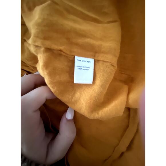 Pink Chicken Girls Brooke Dress - Inca Gold W/ Embroidery Size 5 - Picture 7 of 7